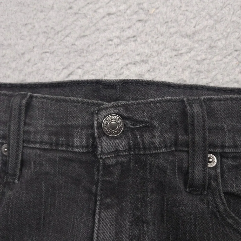 Levi's 514 Straight Jeans Men 32x30 Black Stretch Denim Low Rise Red Tab